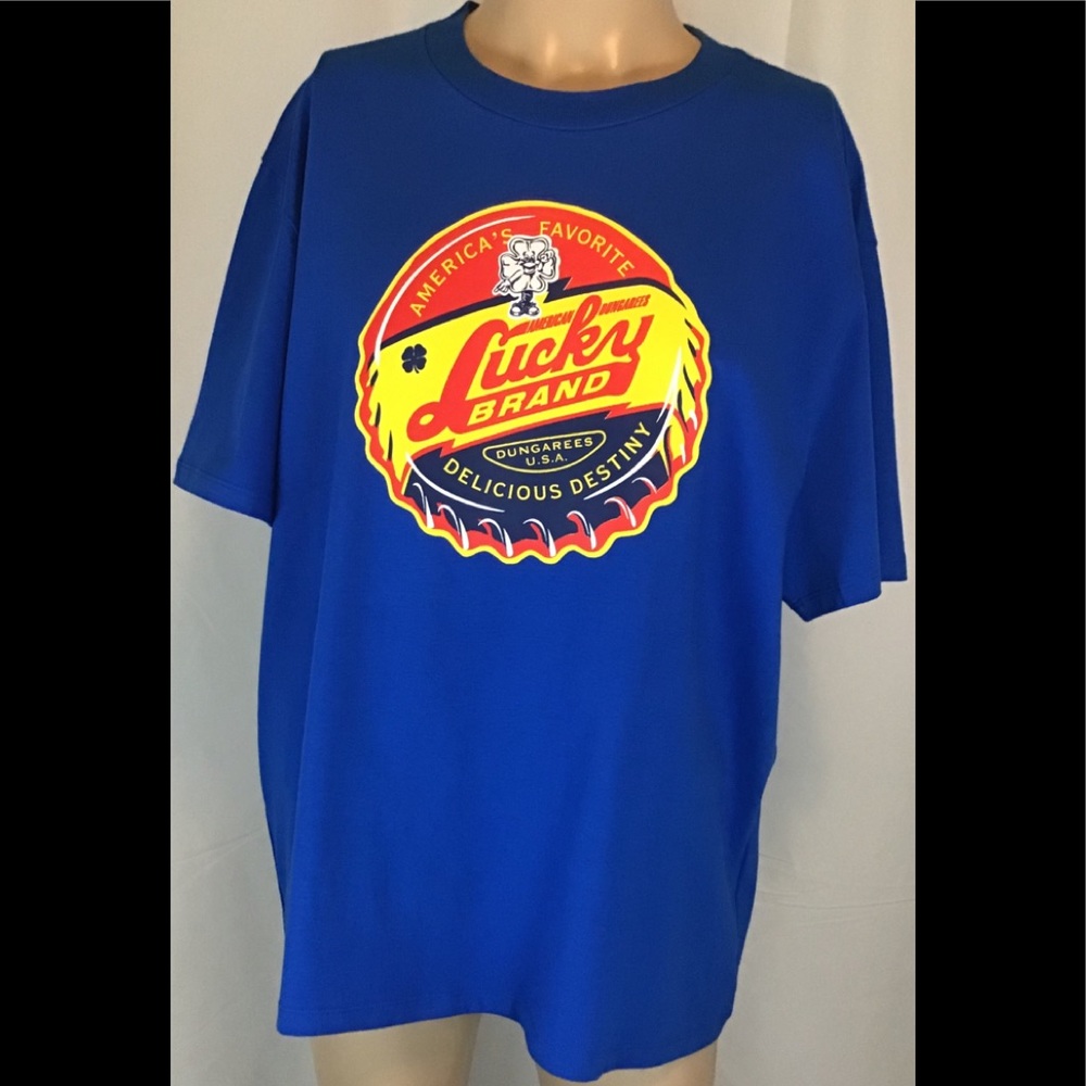 Lucky Brand casual shirt red blue yellow
